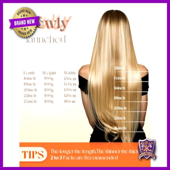 22 Inch Real Human Hair Extensions Weft 100g Sew In Long main image 4